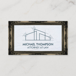 Home Architect Logo Klassiek gouden frame Visitekaartje