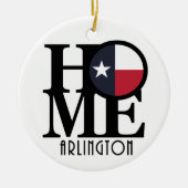 HOME Arlington Texas Keramisch Ornament (Voorkant)