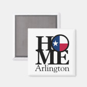 HOME Arlington Texas Magnet Magneet (Voorkant / Achterkant)