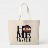HOME Arvada Colorado Grote Tote Bag (Achterkant)
