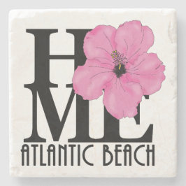 HOME Atlantic Beach roze hibiscus Stenen Onderzetter