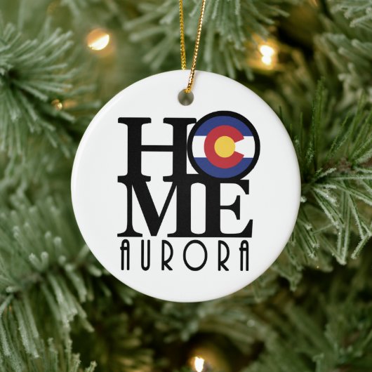 HOME Aurora Colorado Keramisch Ornament (Boom)