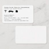Home Auto Health Insurance Agent Visitekaartje (Voorkant / Achterkant)