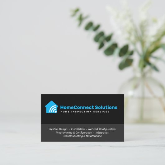 Home Automatisering Technicus Zwart Visitekaartje (Staand voorkant)