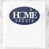 HOME Badger Alaska Ovale Sticker (Tas)