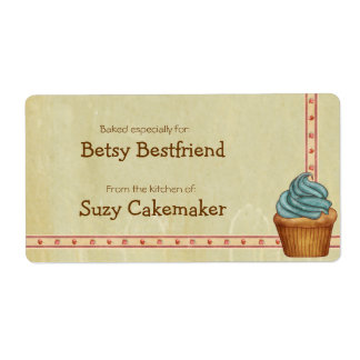 Home Baked Cupcakes Gepersonaliseerde labels