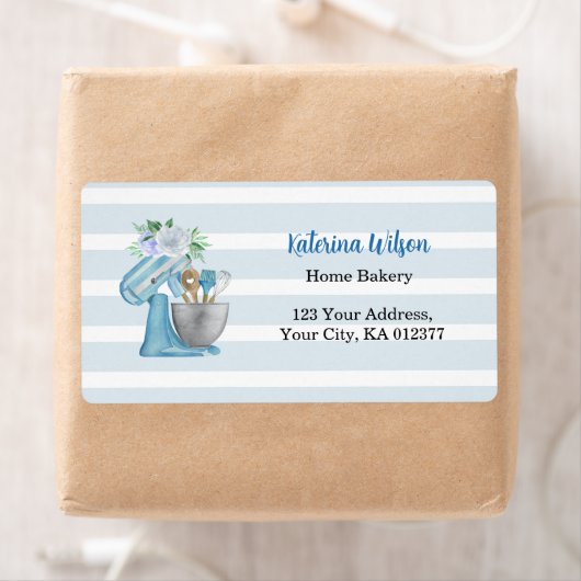 Home Bakery Blue Mixer Shipping Etiket (Insitu)