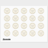 Home Bakken Productnaam Datum Gouden Cream Ronde Sticker (Vel)
