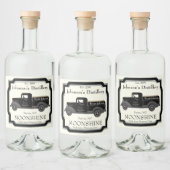 Home Bar Fun Moonshine Jug Truck Likeurfles Etiket (Flessen)