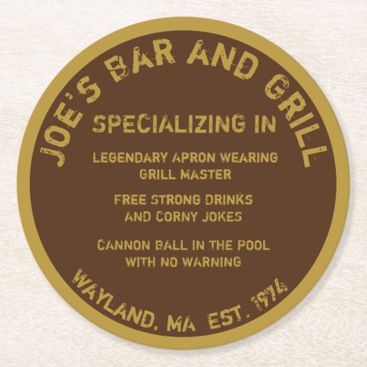 Home Bar Funny Onderzetter (Voorkant)