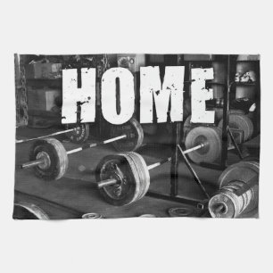 HOME (Barbells) - Workout Motivatie Theedoek