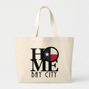 Home Bay City Texas Grote Tote Bag