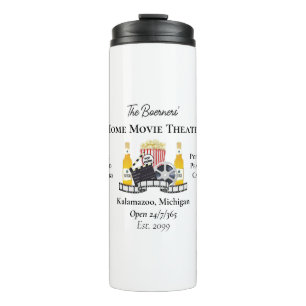 Home Bioscoop Popcorn Klapperboard Film Thermosbeker