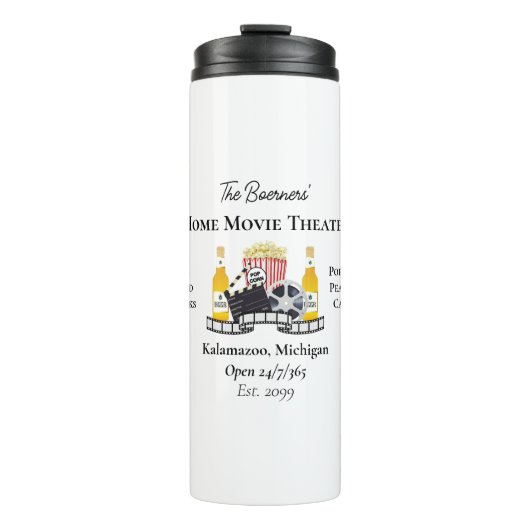 Home Bioscoop Popcorn Klapperboard Film Thermosbeker (Voorkant)