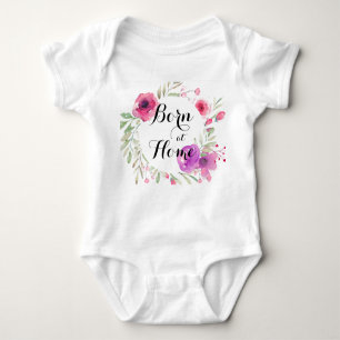 Home Birth Floral Baby Girl Romper