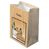 Home Bked Bread Bakery Gift Bag Medium Cadeauzakje (Achterkant Gekanteld)