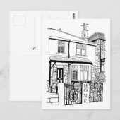 Home Black Ink Typografie Briefkaart (Voorkant / Achterkant)