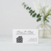 Home Black Lace  Damask Interior-ontwerp Afsprakenkaartje (Staand voorkant)