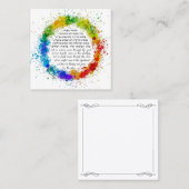 Home Blesser in het Engels en Hebreeuwse Verf Spla Contactkaartje (Voorkant / Achterkant)