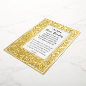 Home Blessing Hebreeuws en English Plaque Card Folie Feestdagenkaart (Gedraaid)