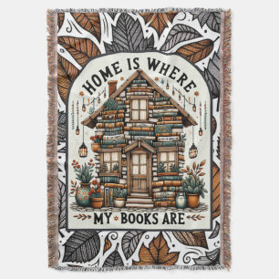 Home Boeken Blanket Gezellige boekenwurm gooien Deken