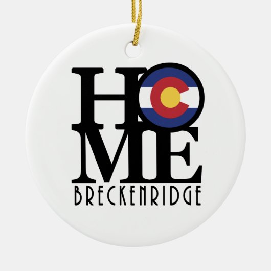 HOME Breckenridge CO Keramisch Ornament (Voorkant)
