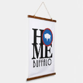 HOME Buffalo Wyoming Hangend Wandkleed (Gebogen)