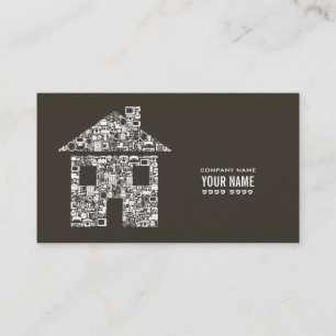 Home Builder Construction Sjabloon Visitekaartje