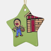 Home Builder Handyman Keramisch Ornament (Links)