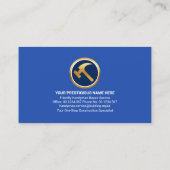 Home Building Landscape Gold Tools Visitekaartje (Achterkant)