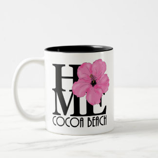 HOME Cacao Beach roze Hibiscus 11oz Tweekleurige Koffiemok