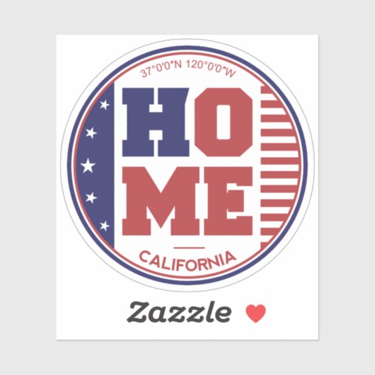 Home California Sticker (Vel)