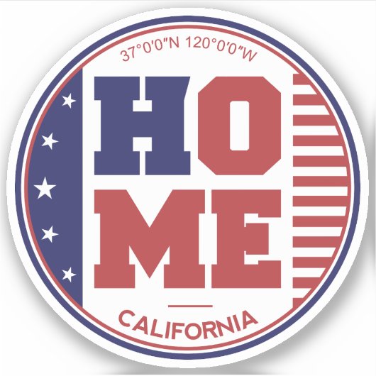 Home California Sticker (Voorkant)