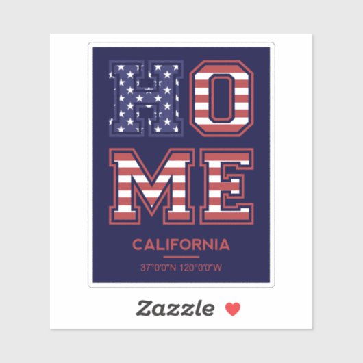 Home California Sticker (Vel)