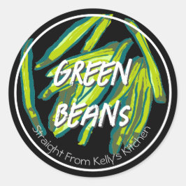 Home Canning Business Green Beans Modern Label