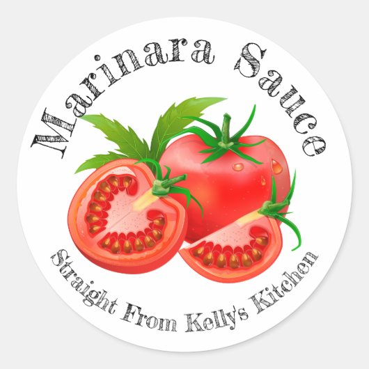 Home Canning Business Marinara Sauce Food Label (Voorkant)