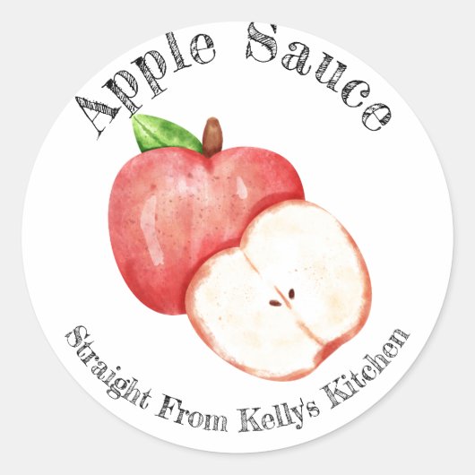 Home Canning Business Pomme Sauce Étiquette alimen (Devant)