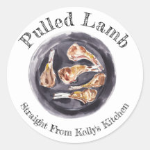 Home Canning Business Pullated Lamb Étiquette alim