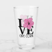 HOME Cape Coral Pink Hibiscus Glas (Achterkant)