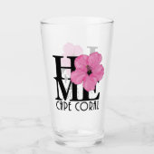 HOME Cape Coral Pink Hibiscus Glas (Voorkant)
