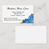 Home Care Blue Hydrangeas Custom Visitekaartjes (Voorkant / Achterkant)