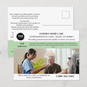 Home Care Service Promotie of Marketing Briefkaart