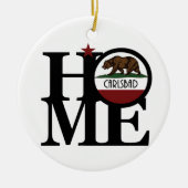 HOME Carlsbad California Keramisch Ornament (Voorkant)