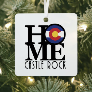 HOME Castle Rock Colorado Metalen Ornament