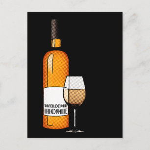 home champagne welkom briefkaart