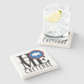 HOME Cheyenne Wyoming Stenen Onderzetter (Zijkant)