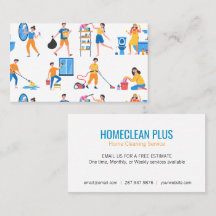Home Cleaning Service Pattern Visitekaartje