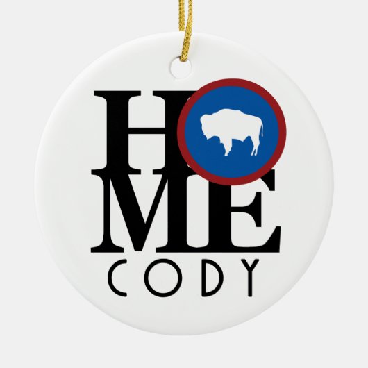 HOME Cody Wyoming Keramisch Ornament (Voorkant)