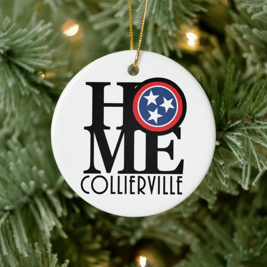 HOME Collierville Tennessee Keramisch Ornament (Boom)