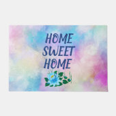 Home Colorful Waterverf Floral Text Deurmat (Voorkant)